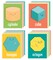 Carson Dellosa 14-Piece Basic Shapes Early Learning Posters, 8.5" x 11" 2D and 3D Geometric Wall Art, Preschool and Kindergarten Classroom Decor, Office Decorations, and Teacher Supplies